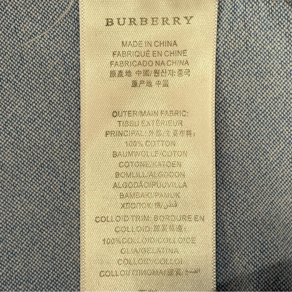 Burberry Light Blue Button Down Shirt - Picture 6 of 7